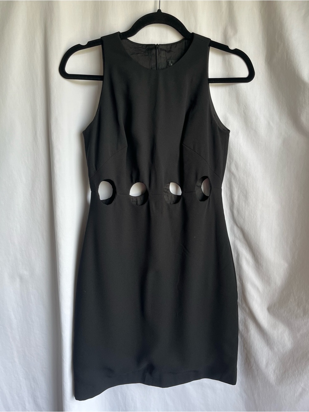 Laundry By Shelli Segal Black Sleeveless Dress with Waist Cutouts vintage Y2K
